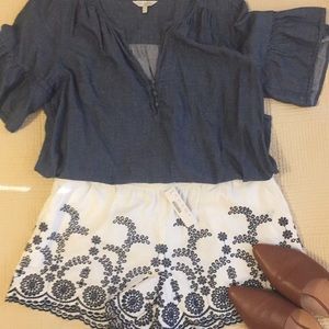 NWT J Crew eyelet shorts size M